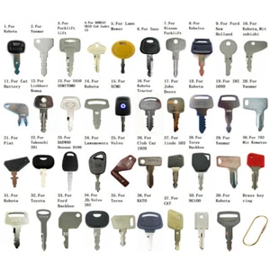 39tlg Schwerlast Schlüssel Set Bau Zündschlüssel für SANY Kubota IHI - Bild 1 von 1