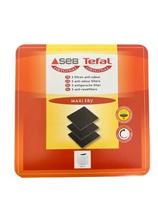 SEB Tefal 3 Fettfilter für Fritteusen Maxi Fry XA500006 Antigeruchs-Filter - Bild 1 von 2