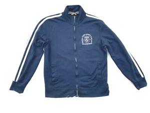 Vintage Nautica Jeans Sport Men's Athletic Jacket Size Medium M Zip Up Mock Neck - Picture 1 of 12