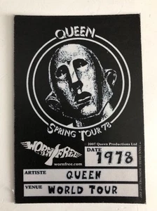 QUEEN (1) News of the World 1978 Spring Tour Hangtag Sticker von Worn Free - Bild 1 von 3