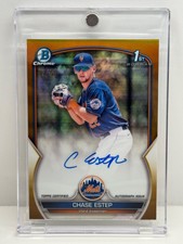 2023 Bowman Chrome Chase Estep 1st Prospect Gold Refractor Auto Autograph #2/50