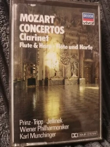 Mozart Concertos - Clarinet Flute & Harp - Wiener Philharmoniker (Cassette Tape) - Imagen 1 de 2
