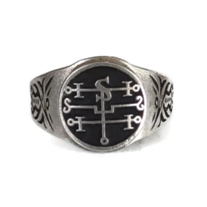 #72 Andromalius Ring The Lesser Key of Solomon Goetia 72 Demons + Addon pendant - Picture 1 of 10