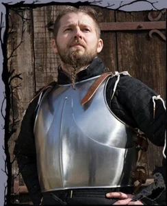 Larp medieval - armadura acero - pecho y placa posterior Milanese Epic A - Imagen 1 de 3
