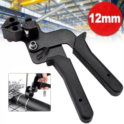 RIMOODY Kabelbinderzange 12mm Spannwerkzeug für Edelstahl Kabelbinder Zange Spanner NEU