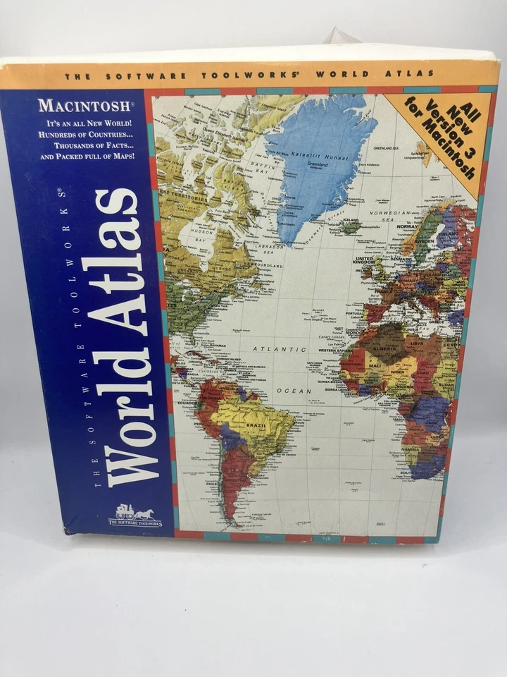 The Software Toolworks World Atlas Ver 3 for Mac OS  - Image 1 of 4