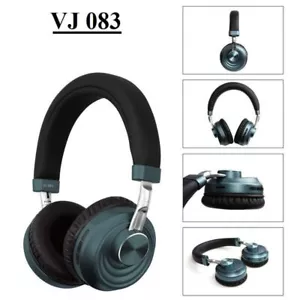 Bluetooth Connection Wireless Headphones Built-in Microphone Earcups Black / - Picture 1 of 15