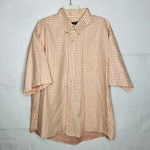 Burberry London Check Plaid Casual Button-Down Shirt Mens Sz XXL Cream Pink - Picture 1 of 8