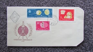 HUNGARY SCOTT 1212 TO 1218 PERF/IMPERF UNADDR FDC FOUR COVERS INT. GEOPHYSICS - Picture 1 of 4