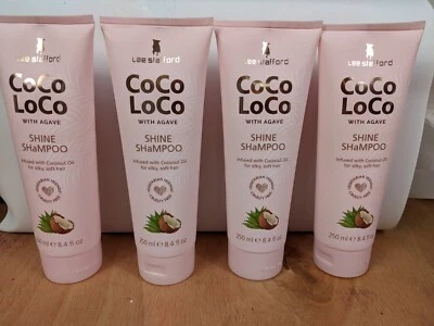 4 champú Lee Stafford Coco Loco Shine genuino con agave 8,4 OZ cada uno  Foto 1 de 4