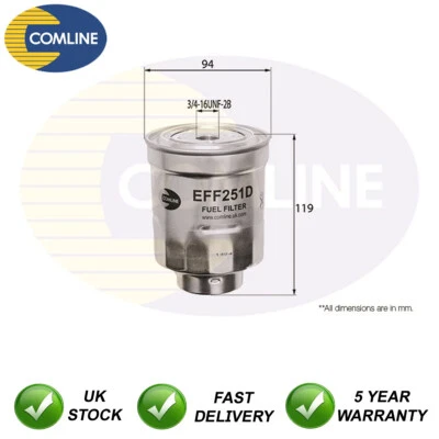 Fuel Filter Comline Fits Toyota Auris Avensis Dyna Corolla Verso Honda CR-V - Image 1 of 2