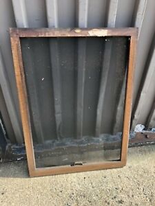 c1878 vintage quartersawn oak window screen Barre MA home 35.25” x 26” x 7/8”