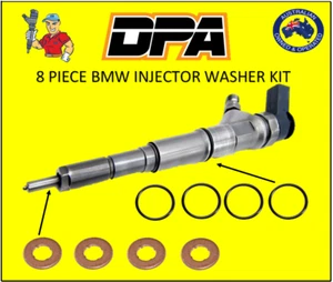 BMW 3 318 d / 320 d Diesel Injector Outer Body & Copper Base Washer Kit x 4 - Picture 1 of 4