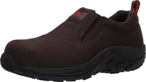 Merrell Men's Jungle Moc Leather Slip Resistant Construction Shoe, Espresso, 13 - Picture 1 of 5