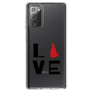 Clear Case for Galaxy Note New Hampshire Love Red & Black - Picture 1 of 7