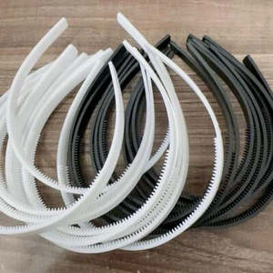 5pcs/lot 8mm/10mm Wide White Black Teeth Hairbands Girls Plastic Headbands Lady - Picture 1 of 41
