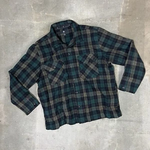 Banana Republic italienische Melton Wolle Hemd Jacke $ 130 Einzelhandel kariert Herren XL - Bild 1 von 7
