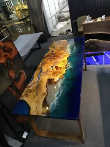 New Epoxy Resin Dining Coffee Table Top Live Edge Coffee Table Top Home Decor - Picture 1 of 5