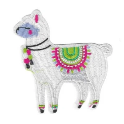 ALPACA LLAMA IRON ON PATCH 3.75" Cute Peru Inca Animal Embroidered Applique NEW - Image 1 of 2