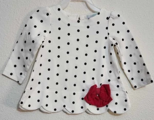 Maggie & Zoe Toddler Girls 12 Month Long-Sleeve Polka-Dot W/ Bow Blouse - Picture 1 of 3