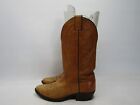 Justin Mens Size 9 D Brown Leather Cowboy Western Boots