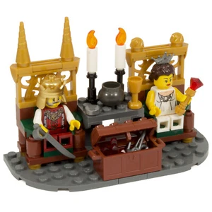 King & Queen on Thrones | Castle Kingdoms Throne | Hecho con LEGO genuino - Imagen 1 de 4