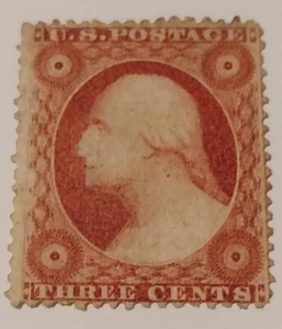 US Scott 26 3c George Washington Unused Stamp 1857 Type III - Picture 1 of 6