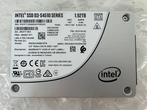Intel SSD D3-S4510 Series 2.5" 1.92TB SSD SATA 6Gb/s SSDSC2KB019T8 - 100% Health - Picture 1 of 2
