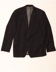 FRENCH CONNECTION Mens 2 Button Blazer Jacket UK 40 Large Black Wool DK08 - Picture 1 of 3