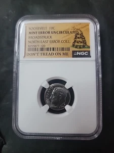 Broadstruck Error Dime Off Center Roosevelt 10c 2005 P Genuine Mint Broad Strike - Picture 1 of 2