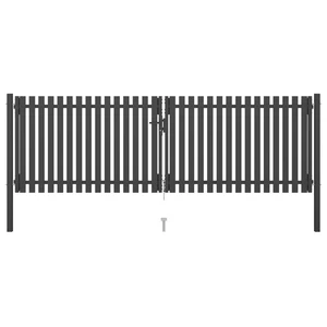 Gartentor Stahl Anthrazit Doppeltor Gartentür Zauntor mehrere Auswahl vidaXL - Bild 1 von 36