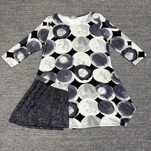 Alembika Tunika Top Damen 2 Medium Geometrisch Mixed Media Lagenlook Artsy Israel - Bild 1 von 11