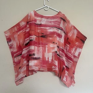 JM Collection Top Damen Gr. XL Mehrfarbig Chiffon Pullover Kimono Bluse - Bild 1 von 9