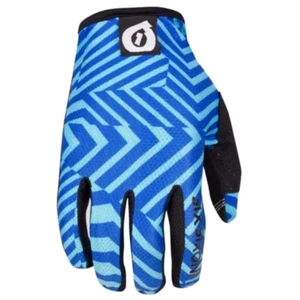 SixSixOne 661 Youth Medium Comp Gloves MTB Full Finger Dazzle Blue Kids Bike New - Picture 1 of 2