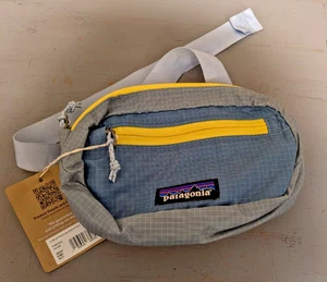 Patagonia Ultraligero Agujero Negro Mini Paquete de Cadera Azul Vapor Amarillo Nuevo con Etiquetas - Imagen 1 de 5