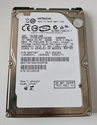320 GB SATA-II Hitachi interne HDD 5400rpm 2.5" Festplatte - Bild 1 von 2