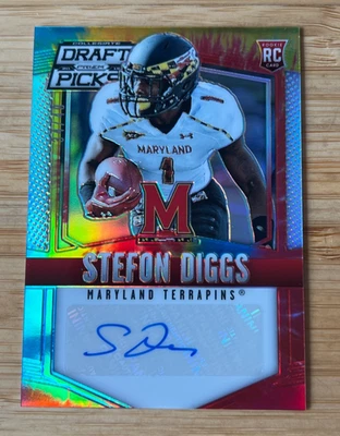 2015 Panini Prizm Collegiate Draft Picks Stefon Diggs Rookie Tie-Dye Auto /49 RC - Image 1 of 4