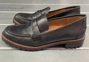 Madewell Corinne Lugsole Loafer Damen 7 schwarz Leder Penny Chunky NE526 - Bild 1 von 10