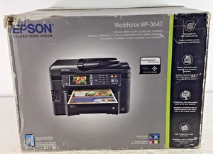 Epson WorkForce WF-3640 Printer, Wireless, All-in-One Inkjet NEW in Box - Picture 1 of 6
