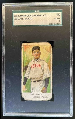 1910 E91C American Caramel Co. Baseball Jos. Madeira SGC 1 - Imagem 1 de 2