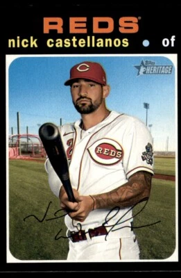 2020 Topps Heritage #555 Nick Castellanos - Image 1 of 2