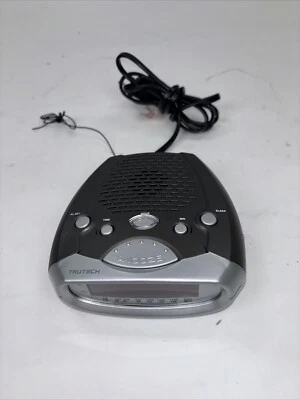 Radio Reloj Despertador TRUTECH AM/FM LED Plateado y Gris Foto 1 de 4