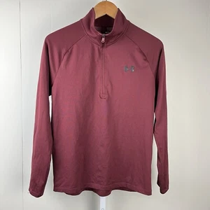 Camisa Under Armour Tech Calce Suelto 1/4 Cremallera Pullover Ropa Activa Borgoña Hombres Pequeña - Imagen 1 de 5