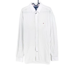 Tommy Hilfiger Blanco Sólido Ajuste Casual Camisa Talla S - Imagen 1 de 13