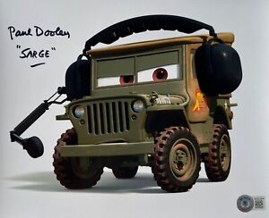 Paul Dooley Autographed Signed Disney Pixar CARS Sarge 8x10 Photo Beckett BAS