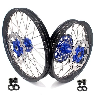 KKE 21/18 Wheels Rims Fit Suzuki DRZ400S 2000-2025 DRZ400E -2007 DRZ400 Blue Hub - Image 1 of 4