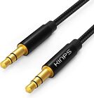 KINPS 3m Audio Auxiliary Stereo Audio Cable 3.5mm Stereo Jack Male to Male Black