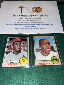 1968 Topps Bob Gibson & Joe Morgan 