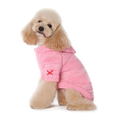 NWT Dogo Apparel for Dogs Pink Hoodie Sweater Coat Hoodie Size Large Wool - Image 1 of 4