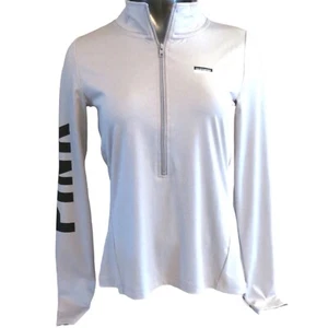 Victoria's Secret PINK Solid Grey w/ Black Logo Ultimate Deep Zip M - Picture 1 of 2